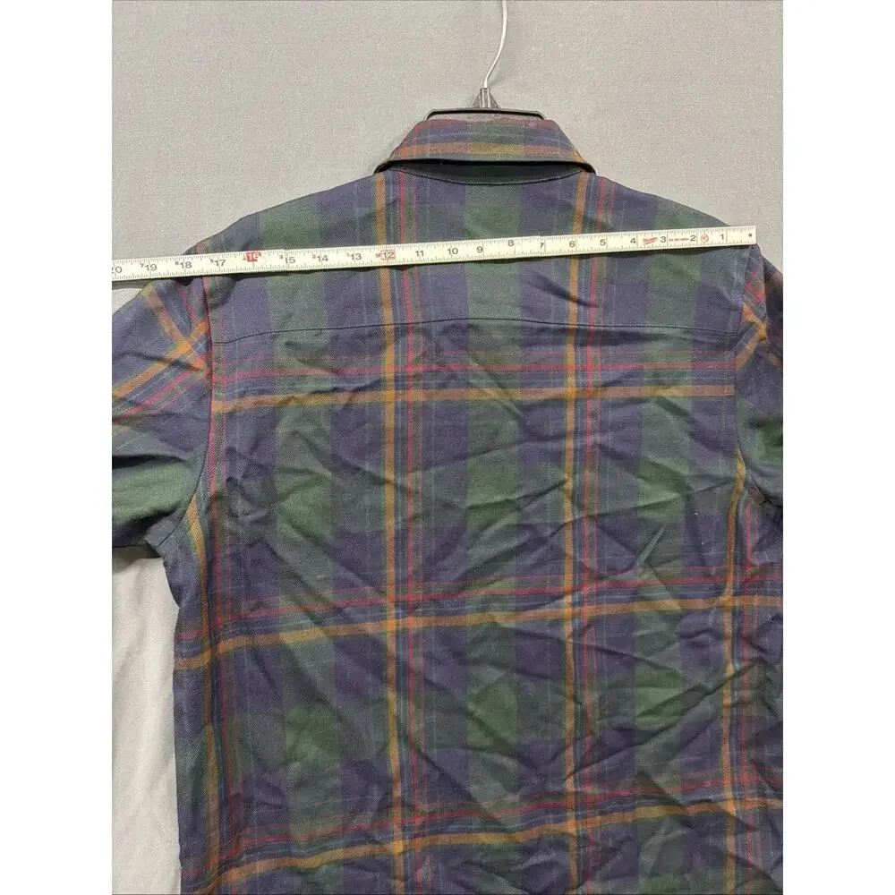Lauren Ralph Lauren Women Worsted Wool Plaid Button Down Tartan Large